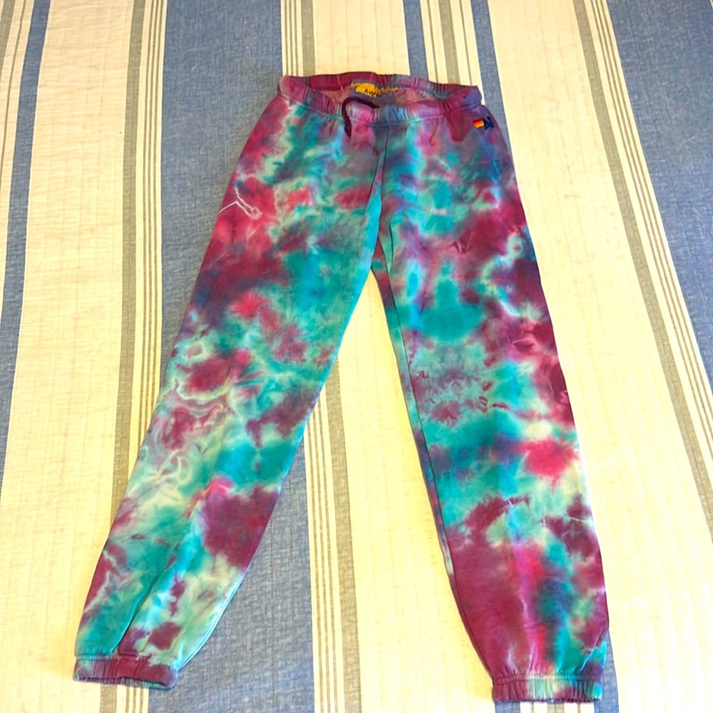 Aviator nation tie dye sweat Small